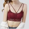 Women's Stretch cotton & Lace Padded Wire Free Bra