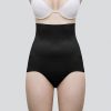 Women's Shapewear Grip Wire No Rolling Down Tummy Tucker (Black)