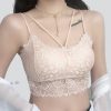 Women's Stretch cotton & Lace Padded Wire Free Bra