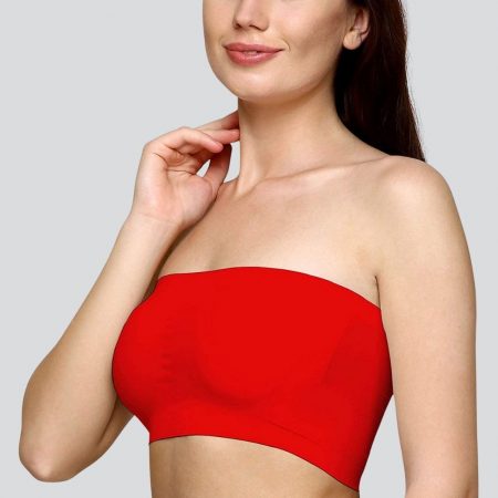 Women's Non Wired Padded Tube Bra